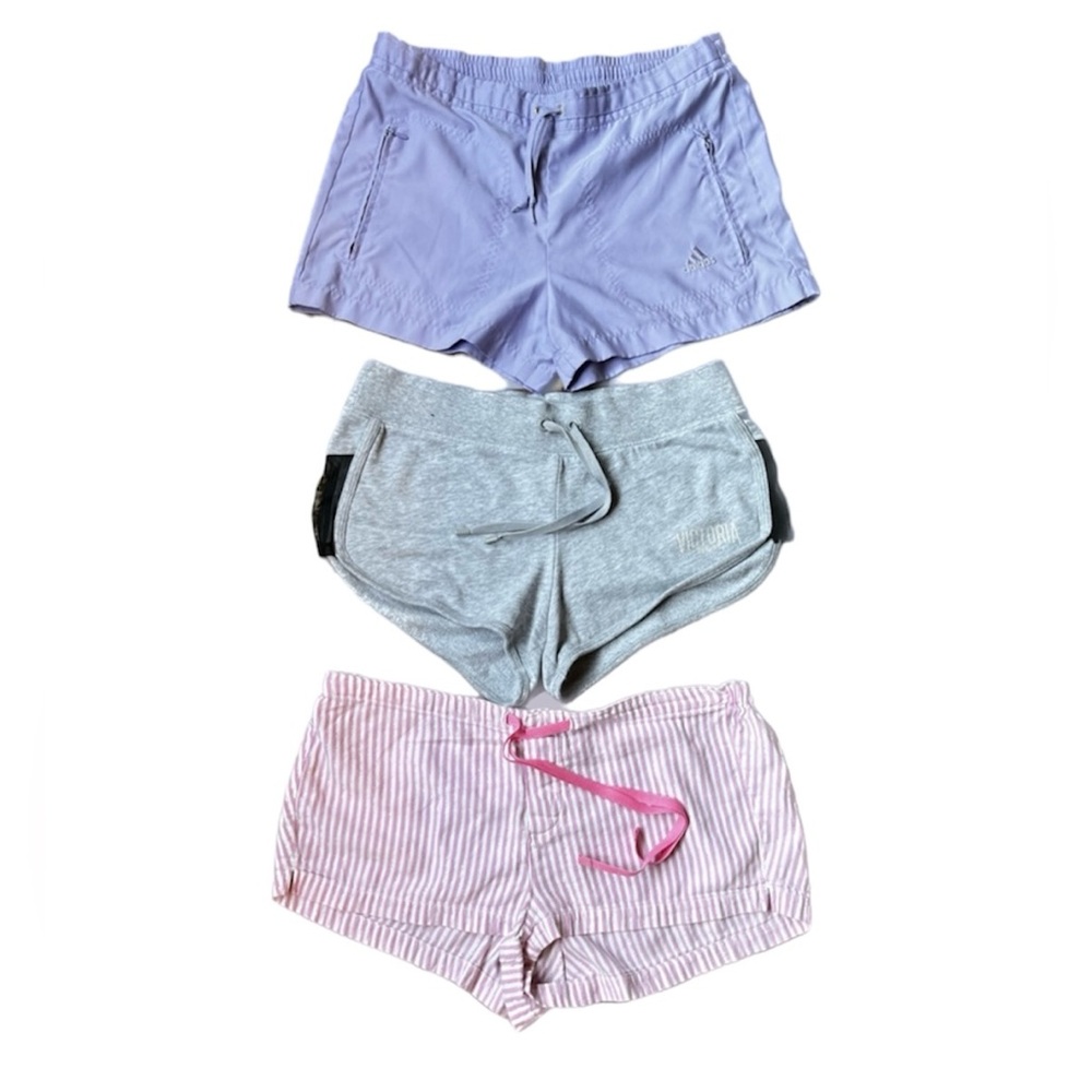 BUNDLE Adidas, Victoria Sport & PINK Shorts 3pc